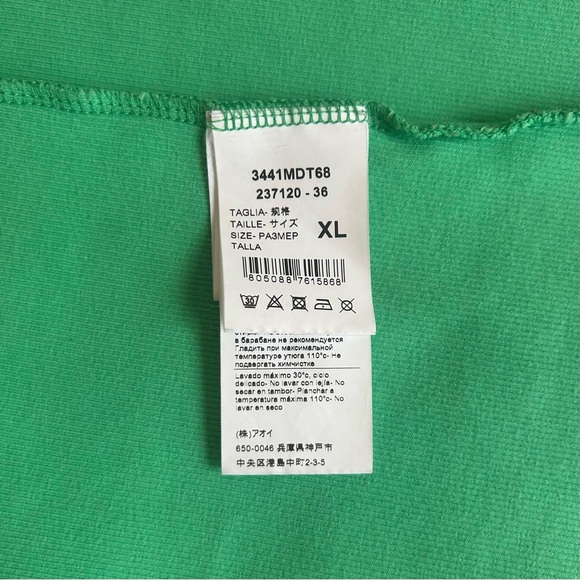 MSGM embroidered logo ribbed jersey tank top | green | XL - Picture 9 of 11